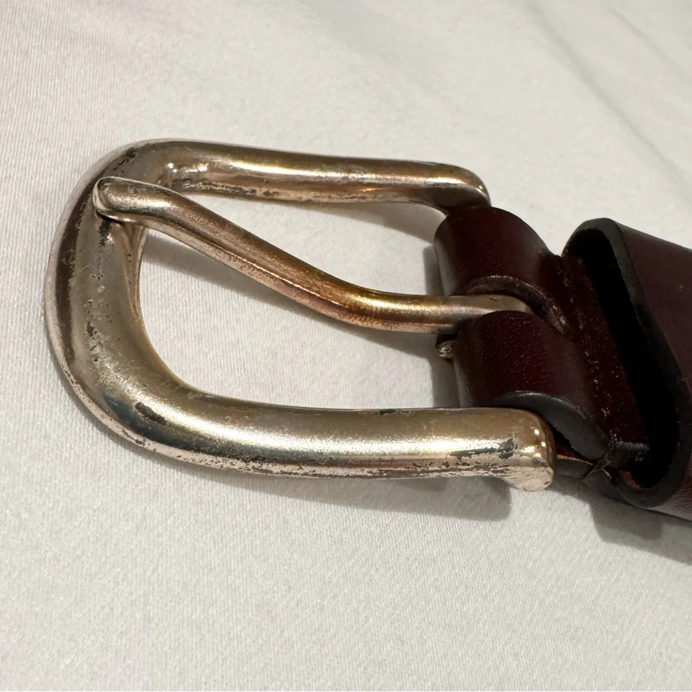 ENMON Ole Miss leather belt boys size small 24 26